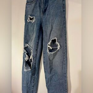 RSQ high-rise distressed mom jeans 23